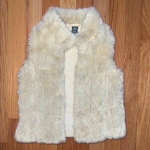 Zara Kids Faux Fur Vest - Cream